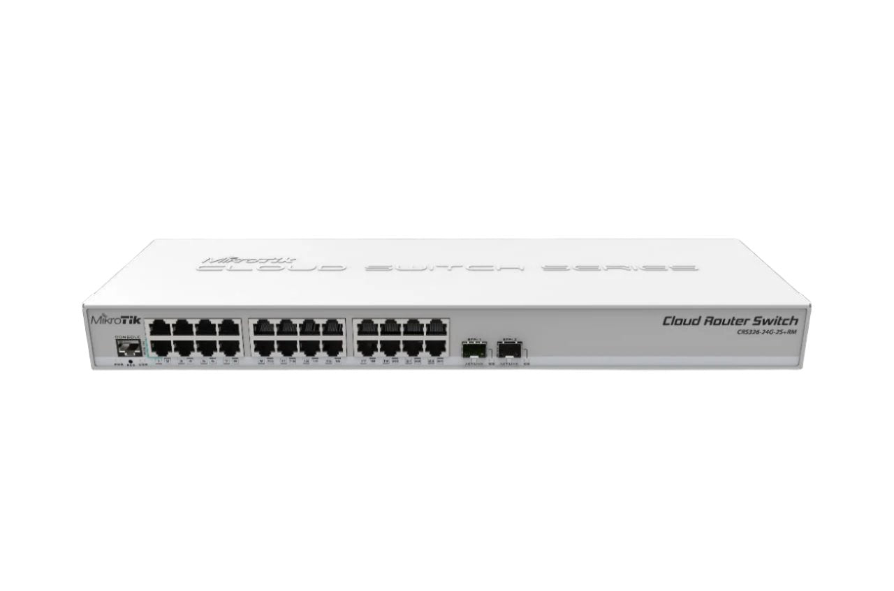 MIKROTIK CRS326-24G-2S+RM 24-PORT GIGABIT MANAGED SWITCH WITH 2 SFP PORTS - KUN TRADERS