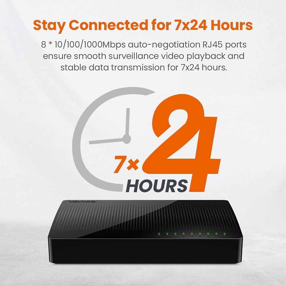 TENDA SG108, 8 PORT POE GIGABIT ETHERNET SWITCH  - KUN TRADERS