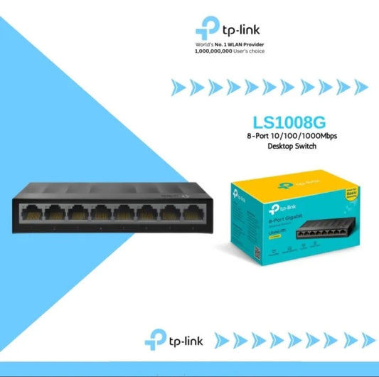 TP-LINK LS1008G 8-PORT GIGABIT UNMANAGED SWITCH - FAST ETHERNET - KUN TRADERS
