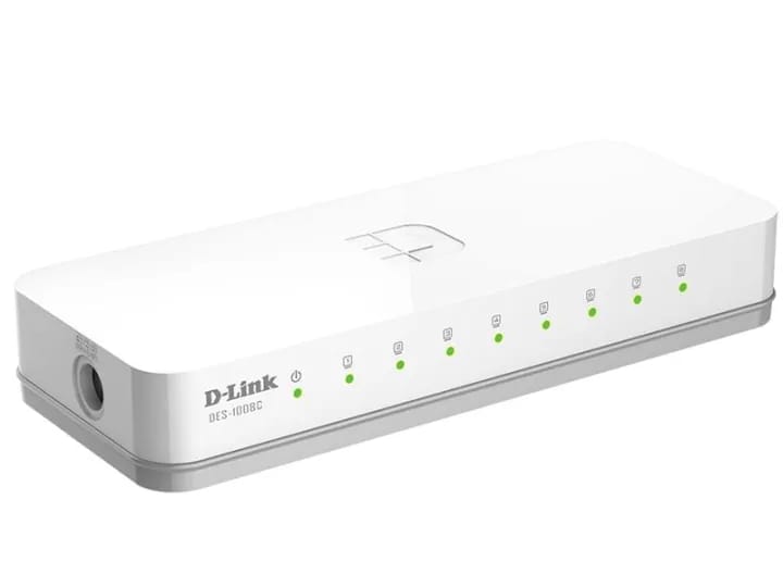 D-LINK DES-1008C 8-PORT NON POE UNMANAGED ETHERNET SWITCH, 10/100Mbps - KUN TRADER