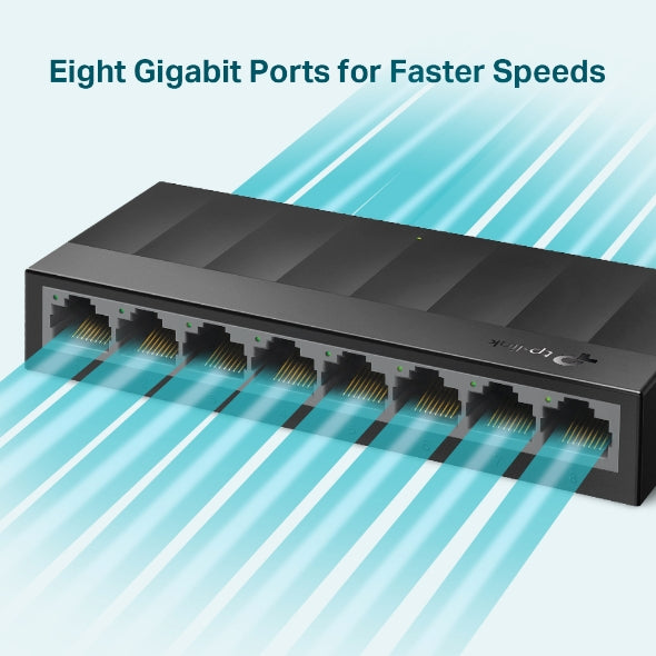 TP-LINK LS1008G 8-PORT GIGABIT UNMANAGED SWITCH - FAST ETHERNET - KUN TRADERS