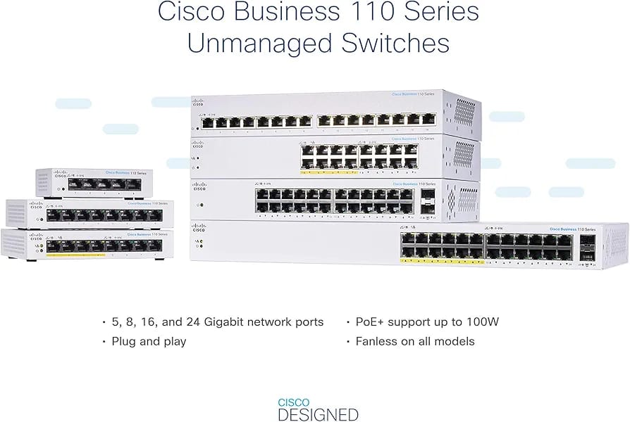 CISCO CBS110-8T-D 110 NON POE SERIES 8 PORT GIGABIT ETHERNET DESKTOP SWITHCH - KUN TRADERs