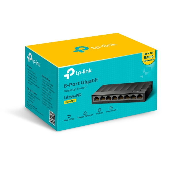 TP-LINK LS1008G 8-PORT GIGABIT UNMANAGED SWITCH - FAST ETHERNET - KUN TRADERS