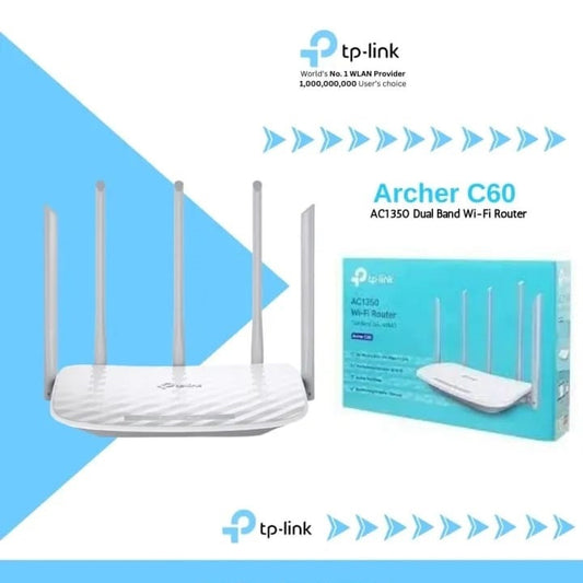 TP-LINK WiFi ROUTER ARCHER C60 AC1350 DUAL BAND ROUTER - KUN TRADERS