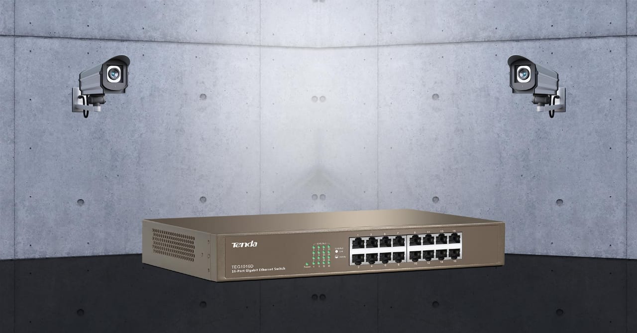 TENDA TEG1016D - POE SWITCH 16 PORT GIGABIT ETHERNET SWITCH - KUN TRADERS
