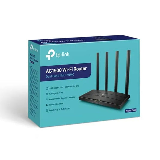 TP-LINK ARCHER C80 AC1900 DUAL BAND MU-MIMO WiFi ROUTER - KUN TRADERS