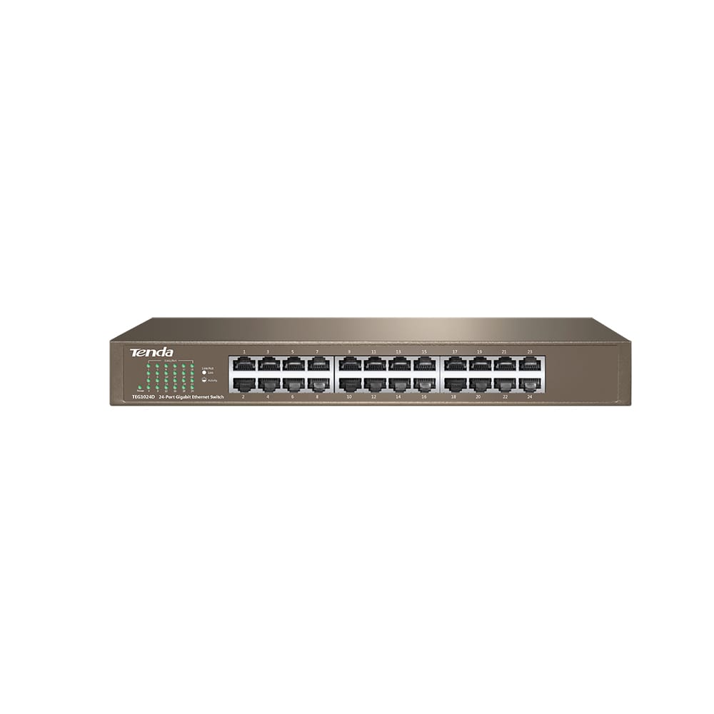 TENDA TEG1024D - POE SWITCH 24 PORT GIGABIT ETHERNET SWITCH- KUN TRADERS