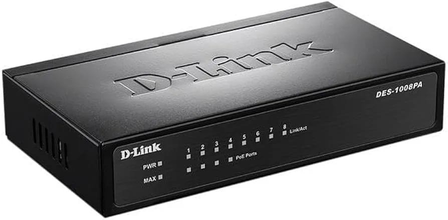 D-LINK DES-1008PA 8-PORT PoE SWITCH, 10/100Mbps, 4 PoE PORTS UNMANAGED SWITCH - KUN TRADER