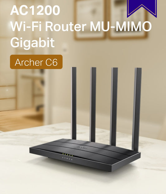 TP-LINK ARCHER C6 AC1200 WIRELESS MUMIMO GIGIABIT ROUTER - KUN TRADERS