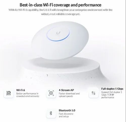 UBIQUITI - UNIFi 6, Wifi WIRELESS LONG-RANGE ACCESS POINT(U6-LR) - KUN TRADERS