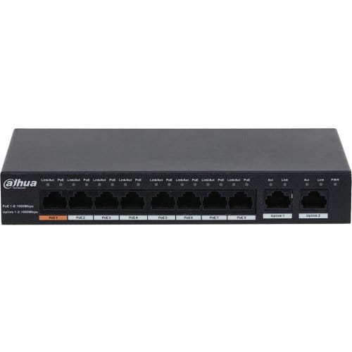 DAHUA DH-PFS3010-8GT-96 10-PORT DESKTOP POE SWITCH - KUN TRADER