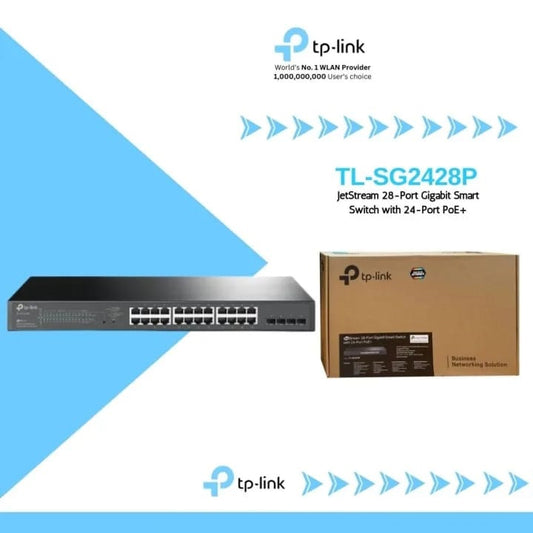 TP-LINK SG2428P 28-PORT GIGABIT POE SWITCH WITH 24 PORTS POE, 4 SFP - KUN TRADERS
