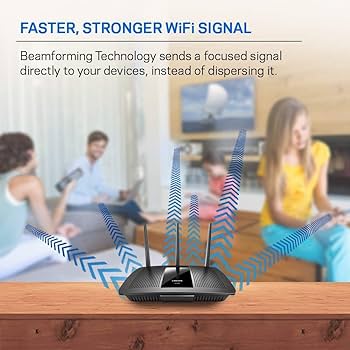 LINKSYS EA7300 MAX STREAM AC1750 DUAL-BAND Wi-Fi ROUTER, GIGABIT ETHERNET PORTS, 1,500 SQUARE-fOOT RANGE, 10 DEVICES, MU-MIMO (BLACK)- KUN TRADERS