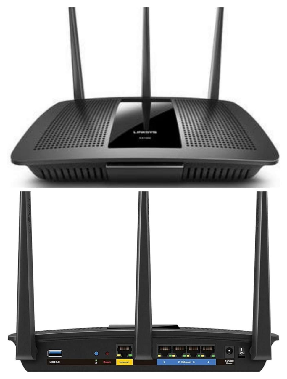 LINKSYS EA7300 MAX STREAM AC1750 DUAL-BAND Wi-Fi ROUTER, GIGABIT ETHERNET PORTS, 1,500 SQUARE-fOOT RANGE, 10 DEVICES, MU-MIMO (BLACK)- KUN TRADERS