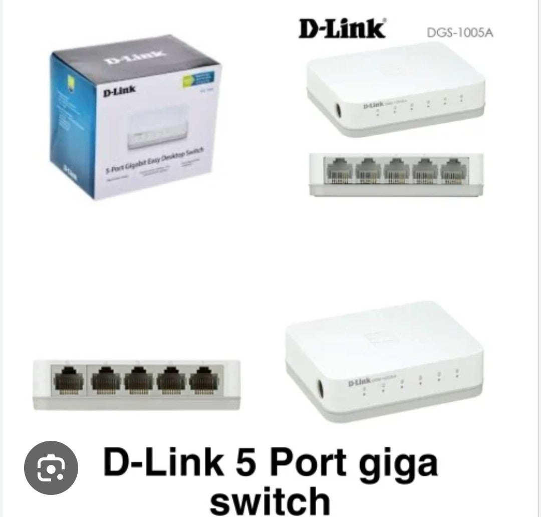 D-LINK DGS-1005A 5-PORT GIGABIT ETHERNET SWITCH - UNMANAGED, PLUG & PLAY- KUN TRADER