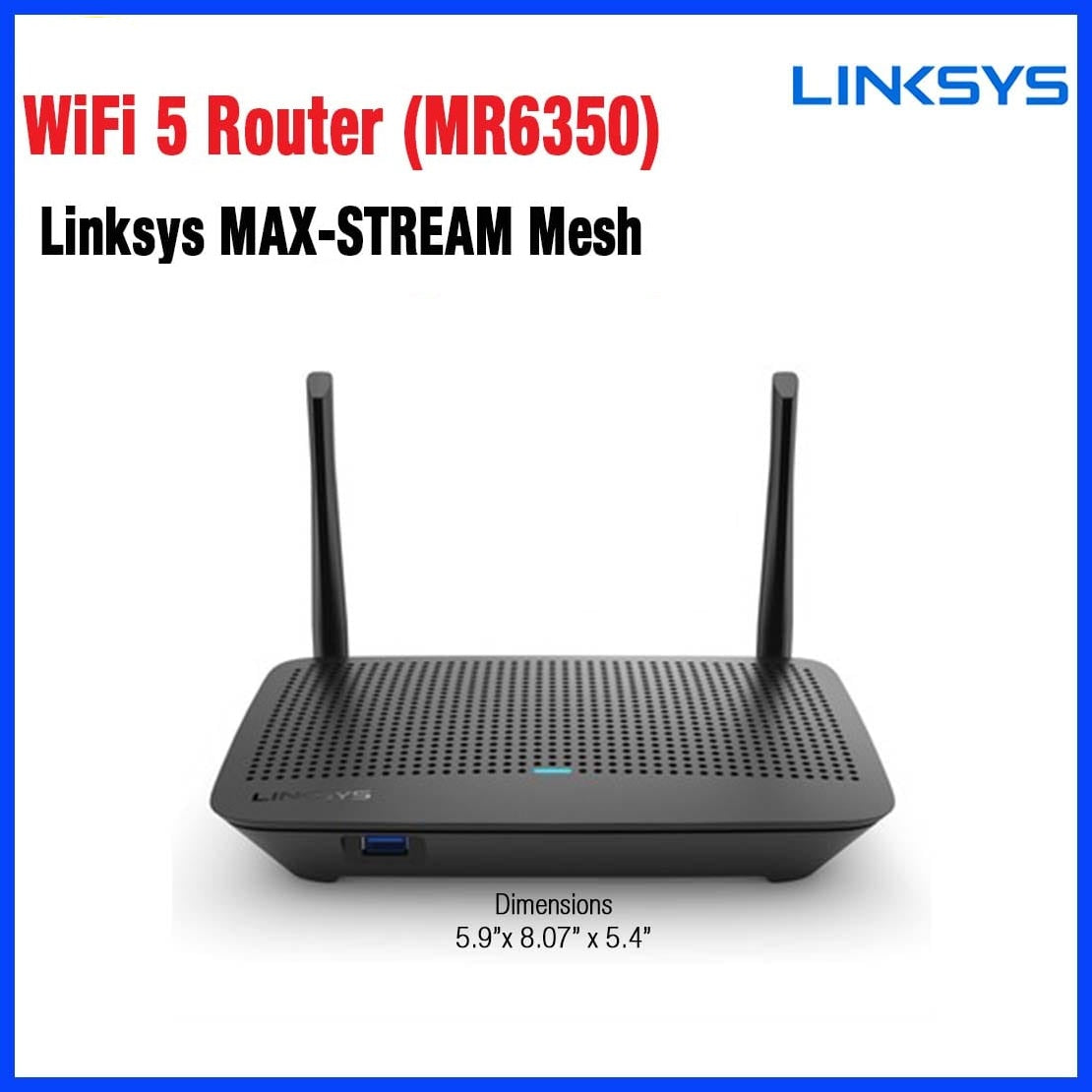LINKSYS MR6350 - DUAL-BAND AC1300 MESH WiFi 5 ROUTER - KUN TRADERS