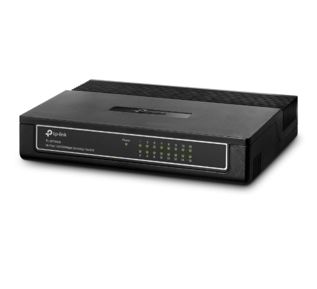 TP-LINK TL-SF1016D 16-PORT FAST ETHERNET UNMANAGED SWITCH - KUN TRADERS