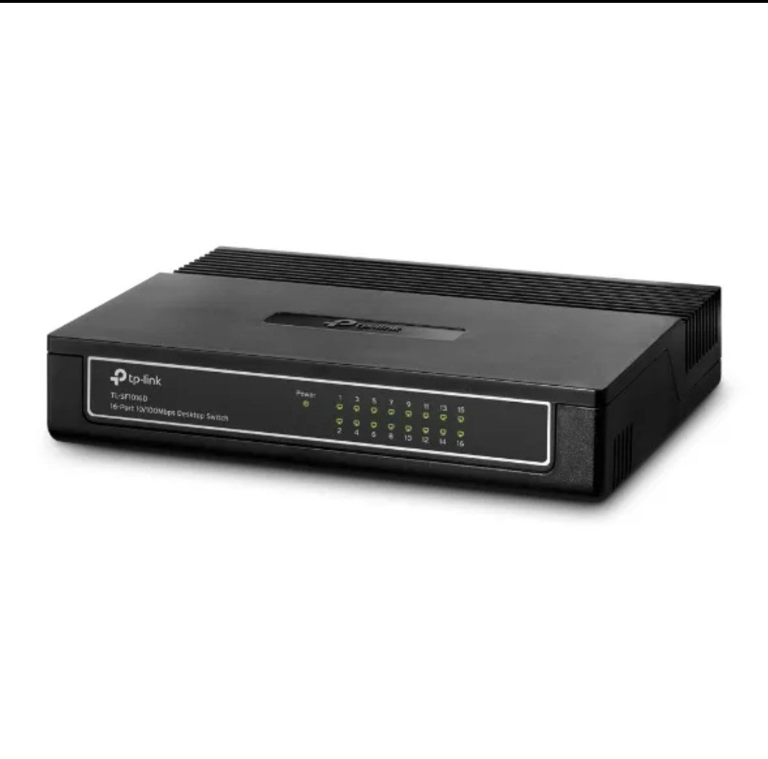 TP-LINK TL-SF1016D 16-PORT FAST ETHERNET UNMANAGED SWITCH - KUN TRADERS
