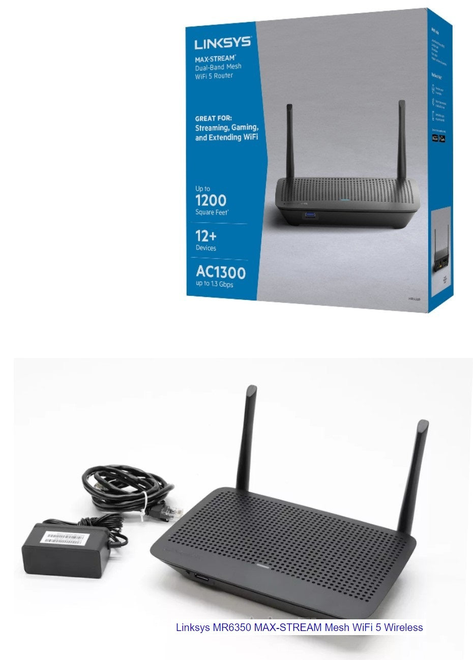 LINKSYS MR6350 - DUAL-BAND AC1300 MESH WiFi 5 ROUTER - KUN TRADERS
