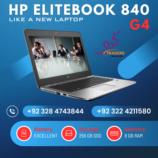 HP EliteBook 840 G4 Core i5 7th Gen - 8GB, 256GB SSD - 14inch HD LED Like A New Laptop