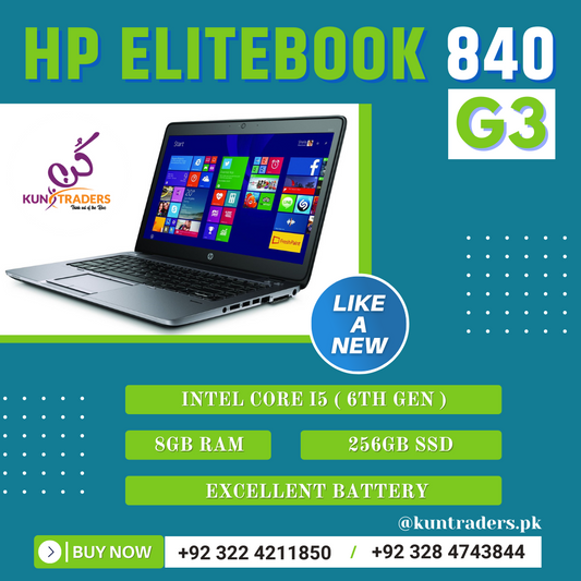 HP Elitebook 840 G3 Core i5 6th Gen - 8GB, 256GB SSD 14″ HD LED Like A New Laptop