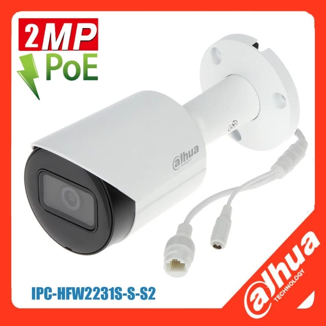 Dahua HFW2231S-S-S2 Lite Series WDR Bullet IP Camera 2MP - KUN TRADERS