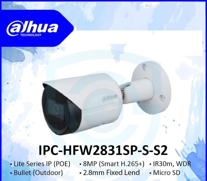Dahua DH-IPC-HFW 2831SP-SS2 - 8MP IP Bullet Camera - KUN TRADERS