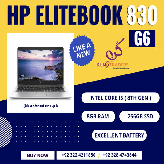 HP Elitebook 830 G6 Core i5 8th Gen, 8GB, 256GB SSD,13.3″ FHD IPS LED Like A New Laptop