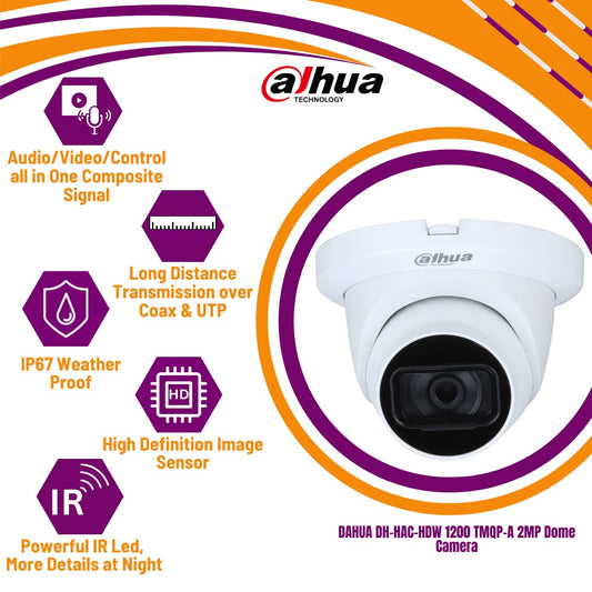 DAHUA DH-HAC-HDW 1200 TMQP-A 2MP Dome