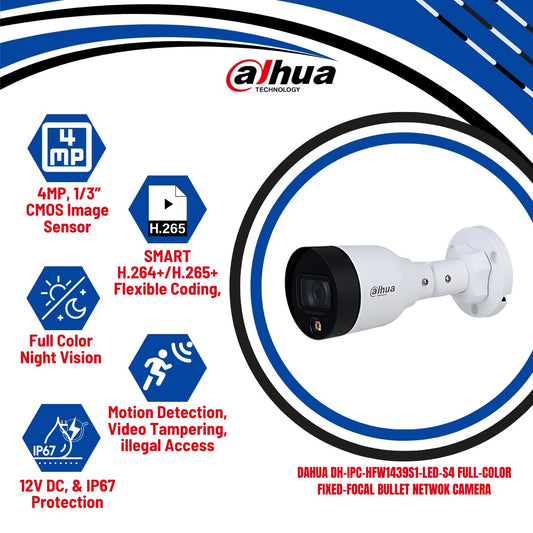 BULLET CAMERA DH-IPC-HFW1439S1-LED-S4 (KUN TRADERS)