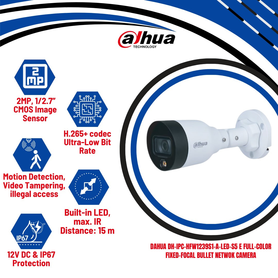 Dahua DH-IPC-HFW1239S1-A-LED-S5 - Kun Traders
