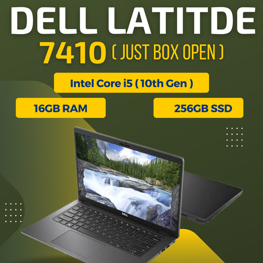 Dell Latitude 7410 Core i5 10th Gen, 16GB RAM, 256GB SSD, 14″ FHD LED Just Box Open Laptop