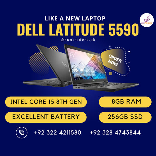 Dell Latitude 5590 15.6" Laptop i5 8th Gen, 8GB, 256GB SSD Windows 11 Like A New Laptop